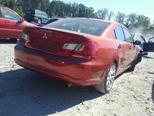 4A32B3FFXCE010281 - 2012 MITSUBISHI GALANT ES RED photo 4