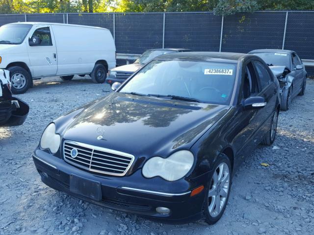 WDBRF40J14F447489 - 2004 MERCEDES-BENZ C 230K SPO BLACK photo 2