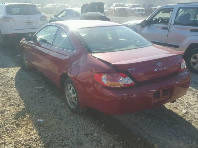 2T1CE22PX2C007521 - 2002 TOYOTA CAMRY SOLA RED photo 3