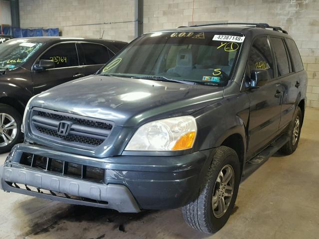 2HKYF18453H524752 - 2003 HONDA PILOT EX GREEN photo 2