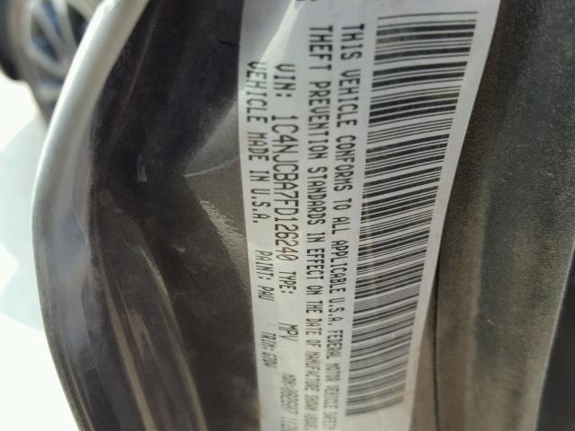 1C4NJCBA7FD126240 - 2015 JEEP COMPASS SP 灰色 照片 10