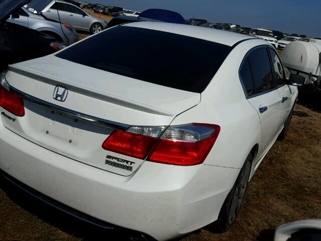 1HGCR2F57EA091143 - 2014 HONDA ACCORD WHITE photo 4