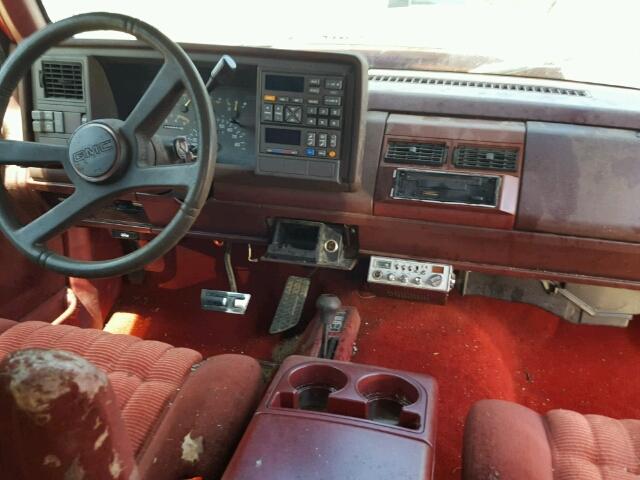 2GTEK19K0P1525956 - 1993 GMC SIERRA K15 RED photo 9