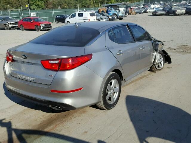 5XXGM4A77FG358614 - 2015 KIA OPTIMA LX SILVER photo 4