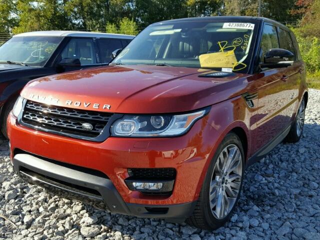 SALWR2EF1EA001175 - 2014 LAND ROVER RANGE ROVE ORANGE photo 2