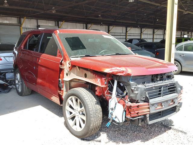 1FM5K7F83HGE42114 - 2017 FORD EXPLORER L RED photo 1