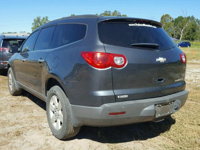 1GNKRGED0BJ339316 - 2011 CHEVROLET TRAVERSE L CHARCOAL photo 3