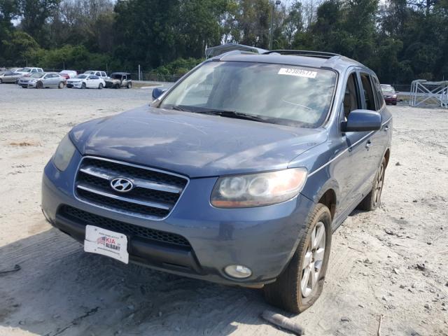 5NMSH13EX7H030468 - 2007 HYUNDAI SANTA FE S BLUE photo 2