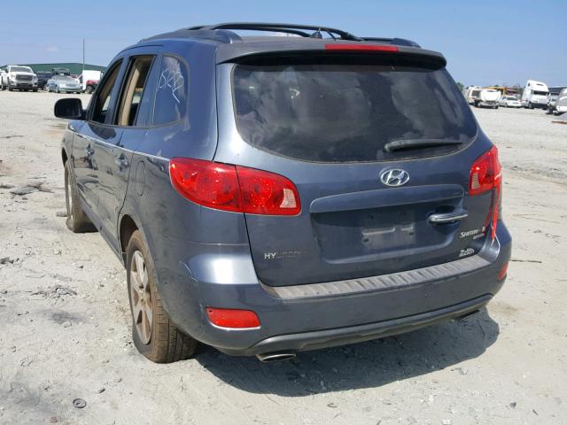 5NMSH13EX7H030468 - 2007 HYUNDAI SANTA FE S BLUE photo 3