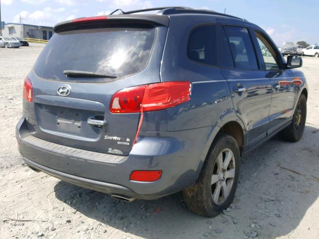 5NMSH13EX7H030468 - 2007 HYUNDAI SANTA FE S BLUE photo 4