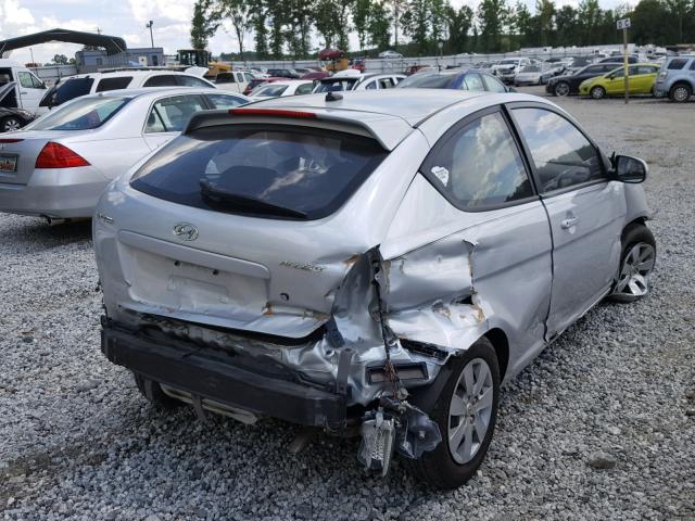 KMHCM3AC1AU162088 - 2010 HYUNDAI ACCENT BLU SILVER photo 4