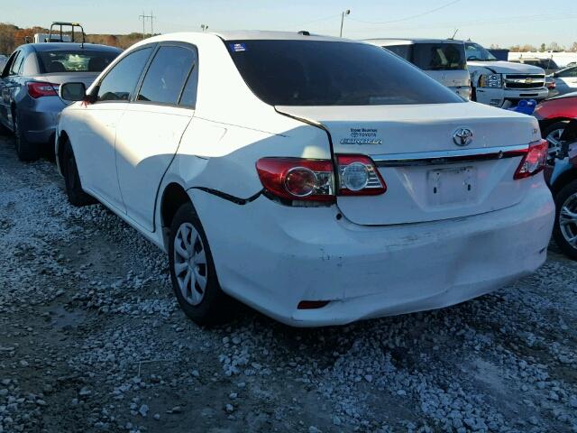 2T1BU4EE2BC566775 - 2011 TOYOTA COROLLA BA WHITE photo 3