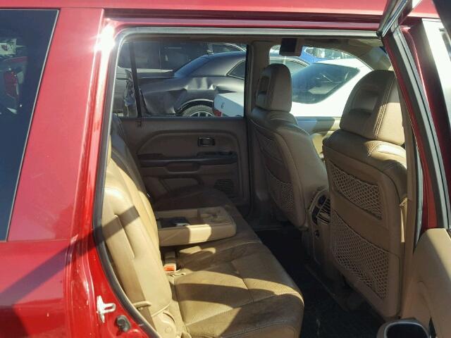 5FNYF18634B003529 - 2004 HONDA PILOT EXL RED photo 6