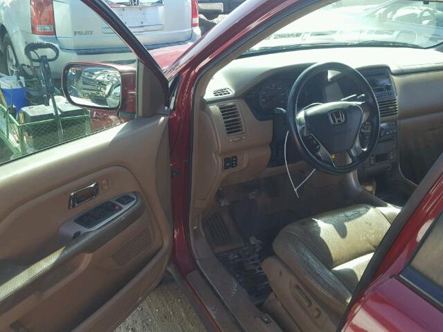 5FNYF18634B003529 - 2004 HONDA PILOT EXL RED photo 9