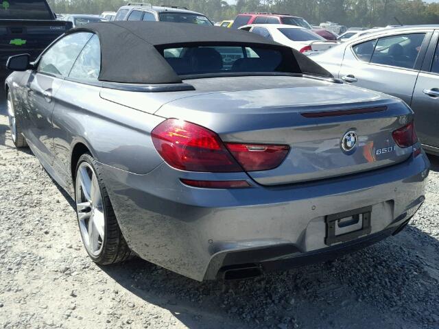 WBAYP9C52FD169929 - 2015 BMW 650 GRAY photo 3