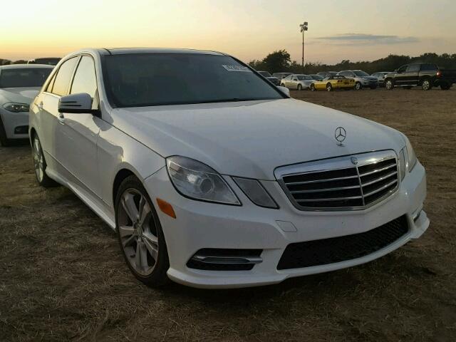 WDDHF5KB8DA767050 - 2013 MERCEDES-BENZ E WHITE photo 1