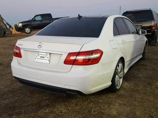 WDDHF5KB8DA767050 - 2013 MERCEDES-BENZ E WHITE photo 4