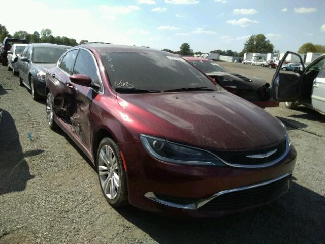 1C3CCCAB4FN630030 - 2015 CHRYSLER 200 LIMITE BURGUNDY photo 1