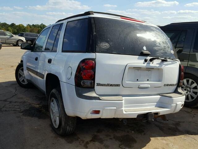 1GNDT13S332360732 - 2003 CHEVROLET TRAILBLAZE WHITE photo 3