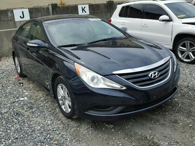 5NPEB4AC5EH923259 - 2014 HYUNDAI SONATA GLS BLUE photo 1