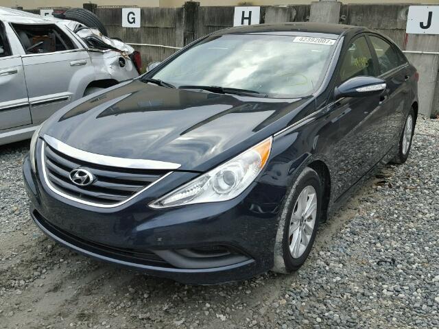 5NPEB4AC5EH923259 - 2014 HYUNDAI SONATA GLS BLUE photo 2