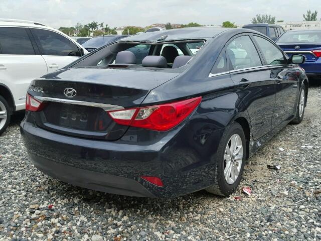 5NPEB4AC5EH923259 - 2014 HYUNDAI SONATA GLS BLUE photo 4