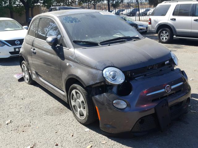 3C3CFFGE2HT598272 - 2017 FIAT 500 ELECTR GRAY photo 1