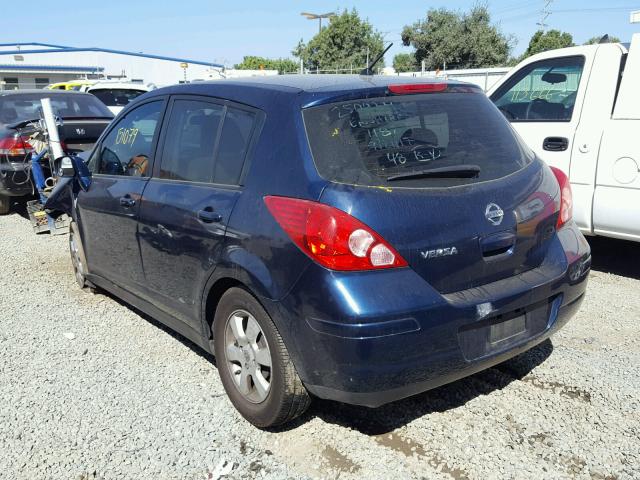 3N1BC13E37L355127 - 2007 NISSAN VERSA S BLUE photo 3