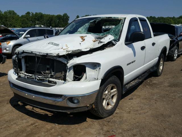 1D7HA18P67S178345 - 2007 DODGE RAM 1500 S WHITE photo 2