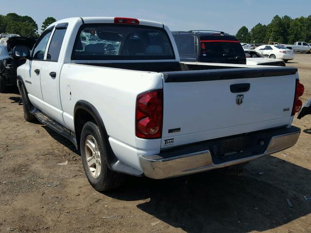 1D7HA18P67S178345 - 2007 DODGE RAM 1500 S WHITE photo 3
