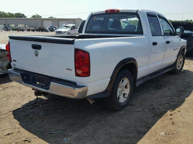 1D7HA18P67S178345 - 2007 DODGE RAM 1500 S WHITE photo 4