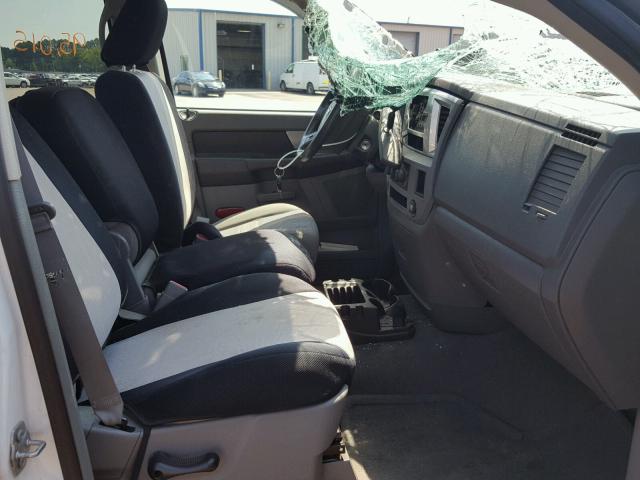 1D7HA18P67S178345 - 2007 DODGE RAM 1500 S WHITE photo 5