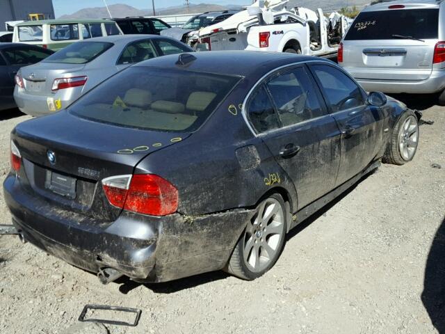 WBAVB73588P101531 - 2008 BMW 335 I GRAY photo 4