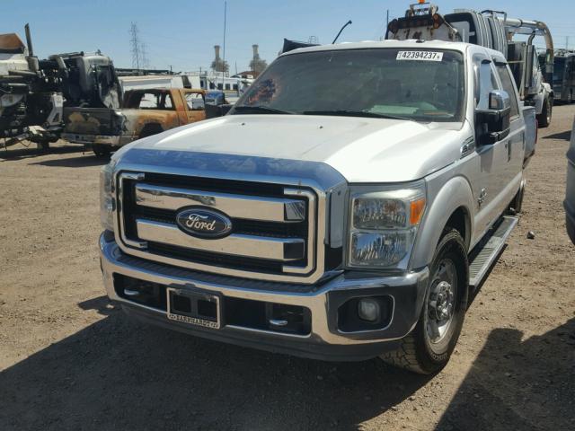 1FT8W3AT9BEB09705 - 2011 FORD F350 SUPER SILVER photo 2