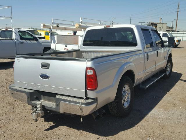 1FT8W3AT9BEB09705 - 2011 FORD F350 SUPER SILVER photo 4