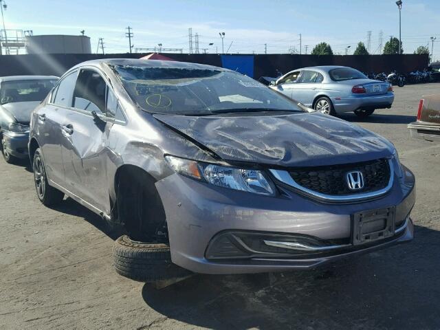 19XFB2F56EE272506 - 2014 HONDA CIVIC LX GRAY photo 1