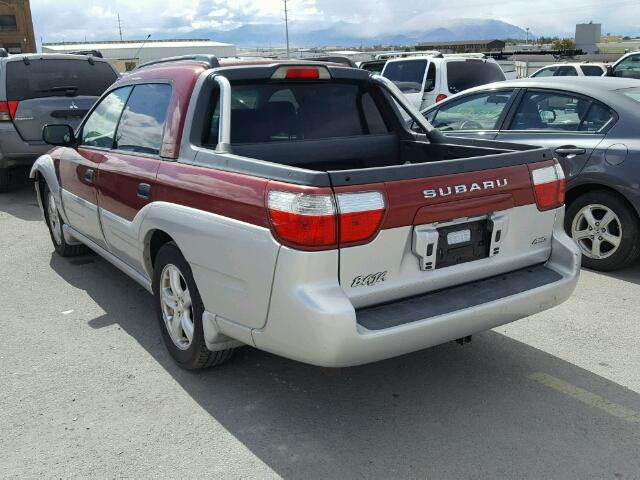 4S4BT62C737114451 - 2003 SUBARU BAJA SPORT RED photo 3