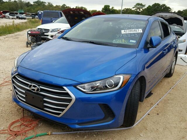 KMHD74LFXHU398323 - 2017 HYUNDAI ELANTRA SE BLUE photo 2