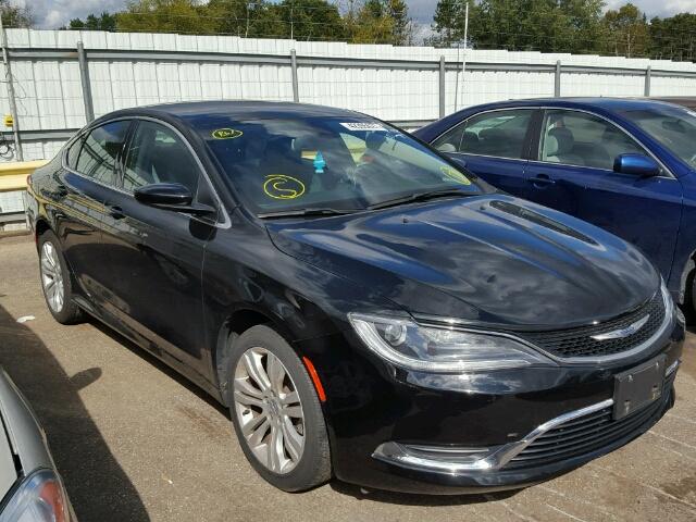 1C3CCCAB2FN757228 - 2015 CHRYSLER 200 BLACK photo 1