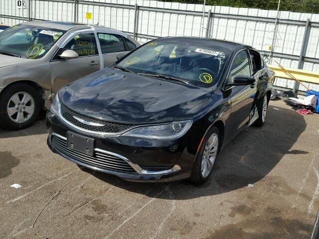 1C3CCCAB2FN757228 - 2015 CHRYSLER 200 BLACK photo 2