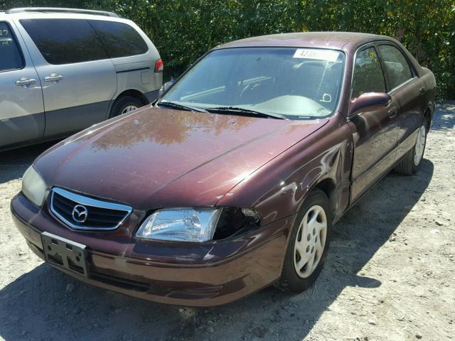 1YVGF22C415237525 - 2001 MAZDA 626 ES MAROON photo 2