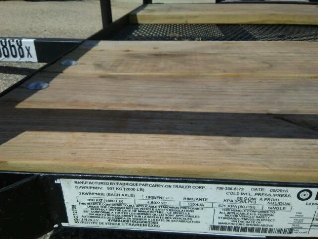 4YMBU0816GG063368 - 2016 UTILITY TRAILER BLACK photo 10