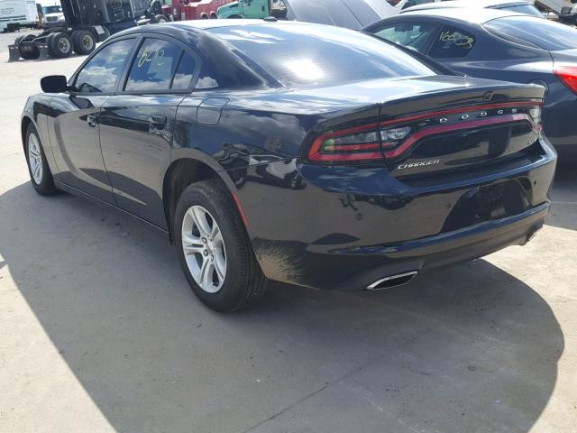 2C3CDXBG3JH247065 - 2018 DODGE CHARGER SX BLACK photo 3