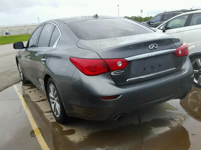 JN1BV7AP9EM688081 - 2014 INFINITI Q50 BASE Gris foto 3