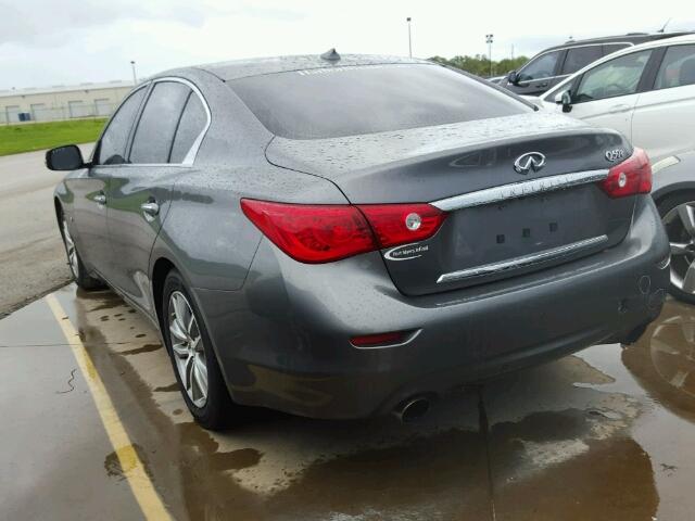 JN1BV7AP9EM688081 - 2014 INFINITI Q50 BASE GRAY photo 3