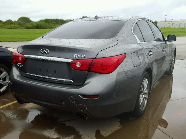 JN1BV7AP9EM688081 - 2014 INFINITI Q50 BASE GRAY photo 4