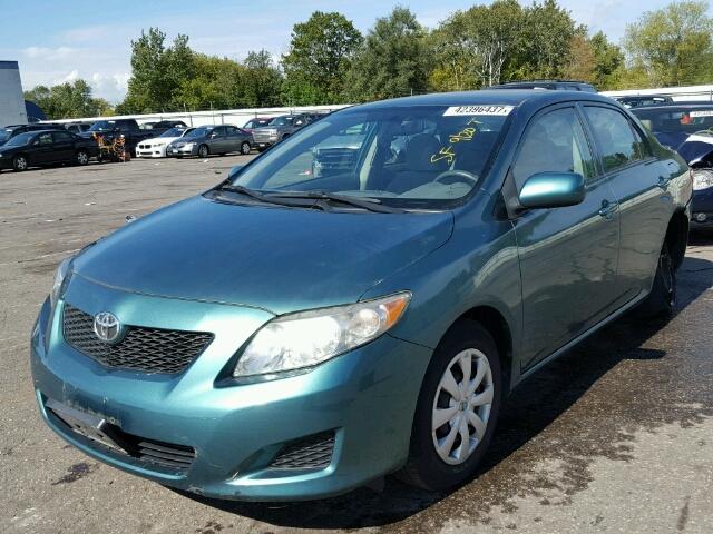 1NXBU4EE6AZ216580 - 2010 TOYOTA COROLLA TEAL photo 2