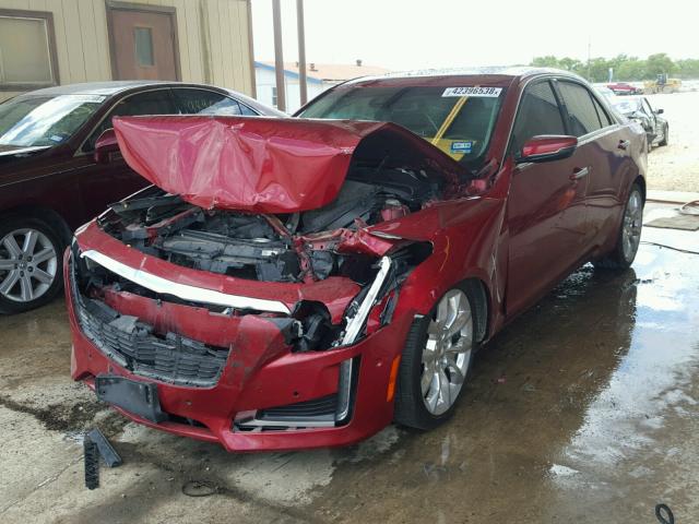 1G6AS5S34E0184453 - 2014 CADILLAC CTS PERFOR RED photo 2