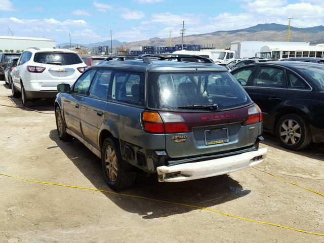 4S3BH686727615359 - 2002 SUBARU LEGACY OUT GREEN photo 3