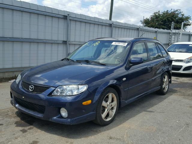 JM1BJ245121634311 - 2002 MAZDA PROTEGE PR BLUE photo 2